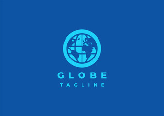Globe logo design vector icon illustration