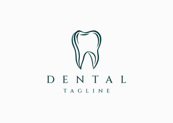 Dental logo design vector icon illustration