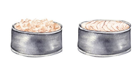 canned tuna isolated