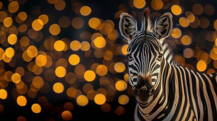 Fototapeta premium Zebra Standing in Field