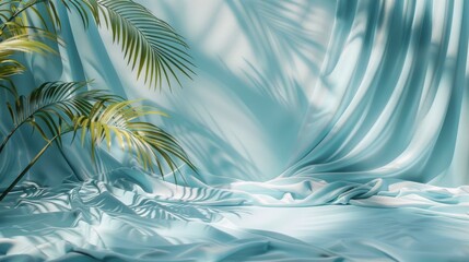 Fototapeta na wymiar Two Palm Trees in Water