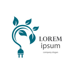 environmentally friendly electricity supply logo design