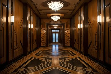 Inlaid Flooring and Detailed Designs: Art Deco Foyer and Hallway Inspirations