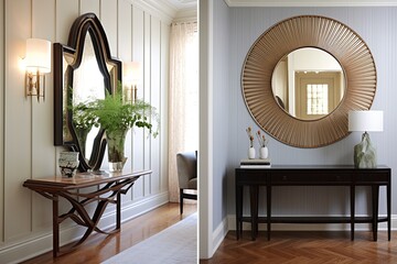 Statement Mirrors and Decorative Frames: Art Deco Foyer and Hallway Designs