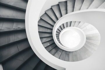 Spiral staircase Modern Architecture detail Abstract Background.