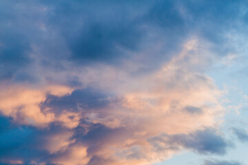a photo of a cloudy sky. Sky background. natural clouds.
