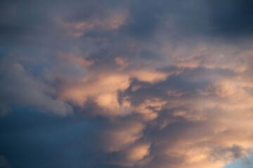 a photo of a cloudy sky. Sky background. natural clouds.