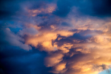 a photo of a cloudy sky. Sky background. natural clouds.