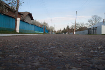 asphalt in the village