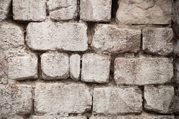 Texture of an old brick wall. Vintage background.