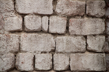 Texture of an old brick wall. Vintage background.
