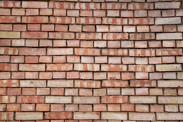 Texture of an old brick wall. Vintage background.