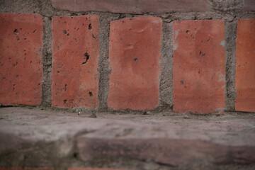 Texture of an old brick wall. Vintage background.