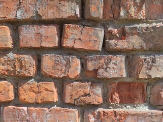 Obraz premium Texture of an old brick wall. Vintage background.