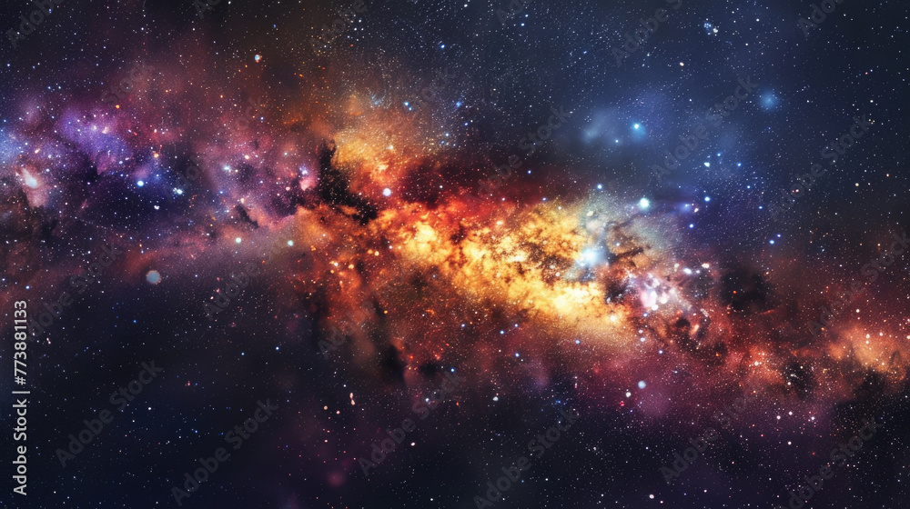 Canvas Prints vast expanse of space densely populated with glittering stars against a dark background