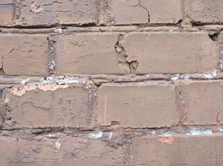 Texture of an old brick wall. Vintage background.