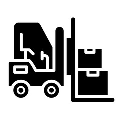 Lift Truck glyph icon