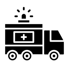 Ambulance glyph icon