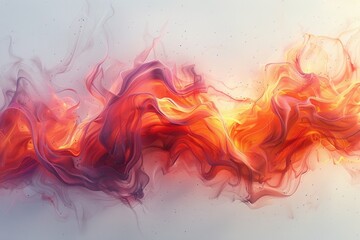 Vibrant abstract motion: flowing, colorful smoke dances against a smooth backdrop, evoking dynamic energy - obrazy, fototapety, plakaty