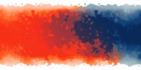 Kussenhoes Indigo red orange gradient gritty grunge vector brush stroke color halftone pattern © Lenhard