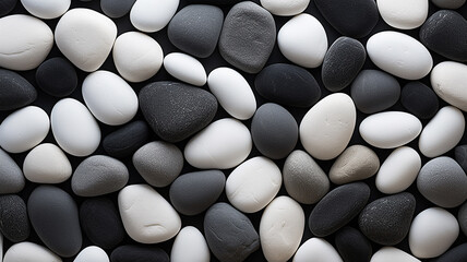 white and black stone
