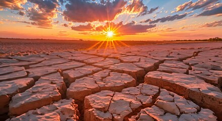 Visual Representation Of World Day Against Drought Showcasing Impact Of Climate Change