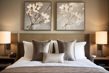 Plush Bedding and Unique Wall Art: Chic Boutique Hotel Room Designs Embracing Modern Elegance