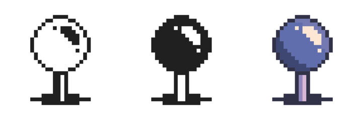 Controlling Knobs for Arcade, Pixel Style Icon Set © marisamanee