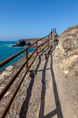 Fototapeta na wymiar Weg zu den Höhlen und Grotten von Ajuy, Fuerteventura