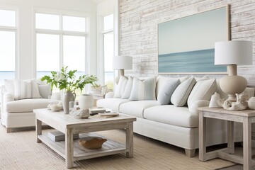Whitewashed Coastal Farmhouse Living Room Ideas: Light and Airy Furniture Inspiration