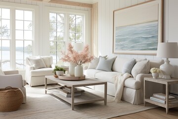 Whitewashed Coastal Farmhouse Living Room Ideas: Light and Airy D�cor Inspiration