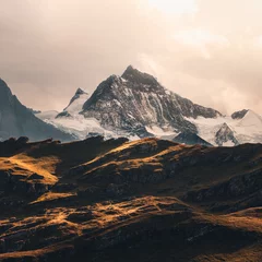 Foto op Plexiglas Beautiful landscape of the majestic Swiss Alps. © Wirestock