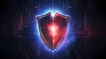 Fototapeta premium Abstract cyber security shield