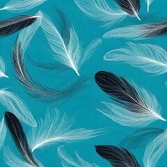 seamless pattern with feathers