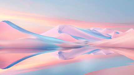 Pastel Desert Dreamscape at Dusk - 773894388