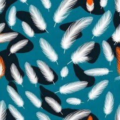 Obraz premium seamless pattern with feathers