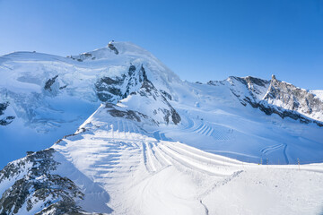 Winter snow covered mountain, Saas-Fee, Switzerland