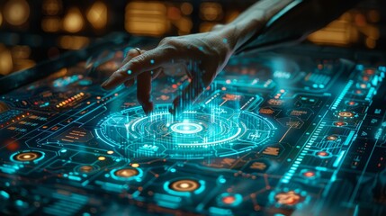 Business hands working on digital table and laptop analyzing network online data and economic growth graph chart, Business innovation technology concept.