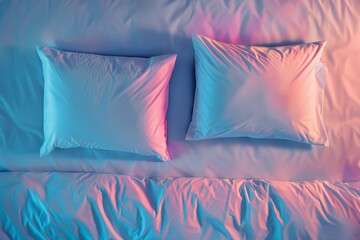 Restful retro luxury: High-quality bed linen in pop art colors offers a tranquil escape in '80s...