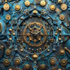 Gears and Clocks A Time-Ticking Artwork Generative AI