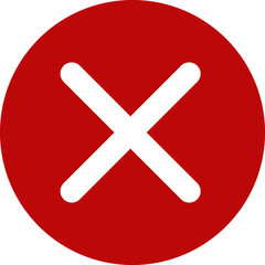 Obraz premium Incorrect red icon on isolated white background. 