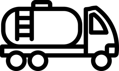 Fuel Truck Line Icon