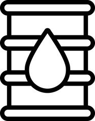 Oil Barrel Line Icon