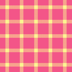 Bold background seamless tartan, duvet pattern textile plaid. Summer vector check texture fabric in red and yellow colors.
