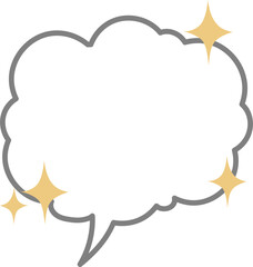 speech bubble balloon icon sticker memo keyword planner text box banner, flat png transparent element design