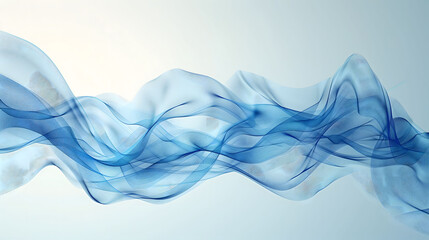 Elegant Abstract Blue Wavy Lines on a Light Background for Design Concepts