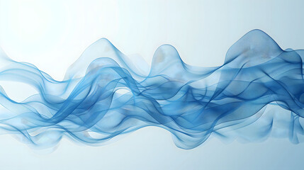 Elegant Abstract Blue Wavy Lines on a Light Background for Design Concepts