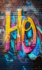 Obraz premium Colorful Graffiti Art H19 Generative AI
