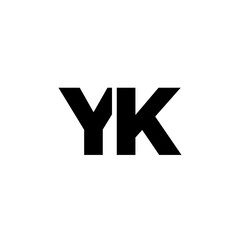 Letter Y and K, YK logo design template. Minimal monogram initial based logotype.