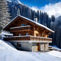 beautiful modern architect house with different floors located and pool in the garden 